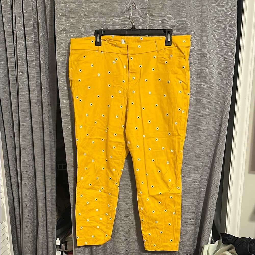 Yellow Patterned women’s Pants